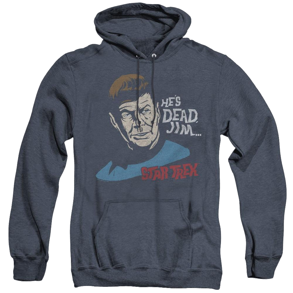 Star Trek The Original Series Hes Dead Jim - Heather Pullover Hoodie Heather Pullover Hoodie Star Trek   