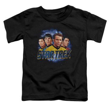 Black toddler t-shirt with Star Trek The Boys graphic