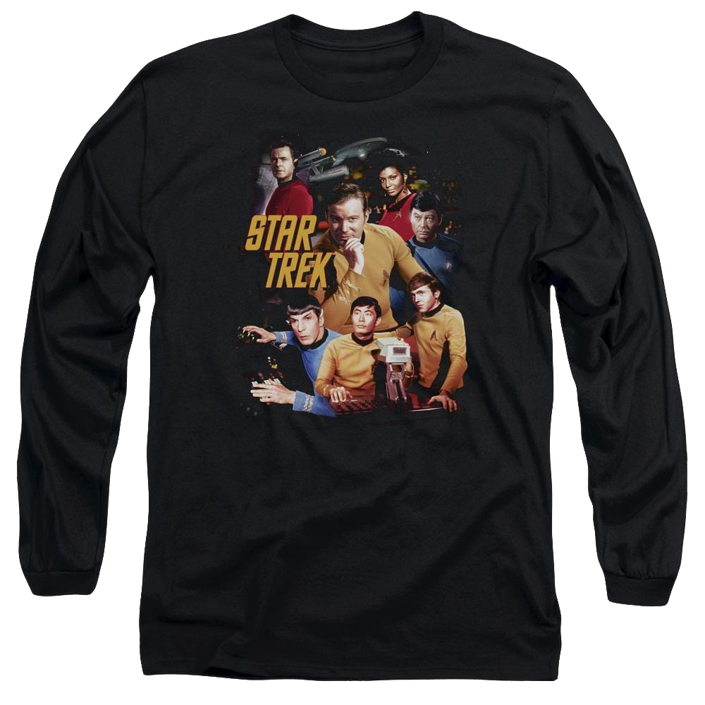Star Trek At The Controls Men's Long Sleeve T-Shirt Men's Long Sleeve T-Shirt Star Trek   