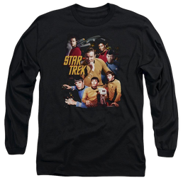 Star Trek At The Controls Men's Long Sleeve T-Shirt Men's Long Sleeve T-Shirt Star Trek   