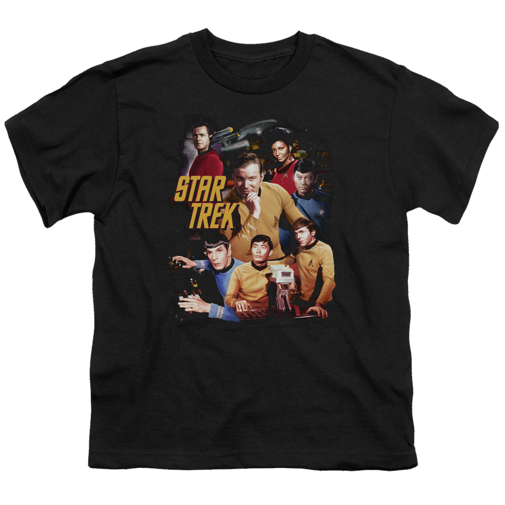 Star Trek The Original Series At The Controls - Youth T-Shirt Youth T-Shirt (Ages 8-12) Star Trek   