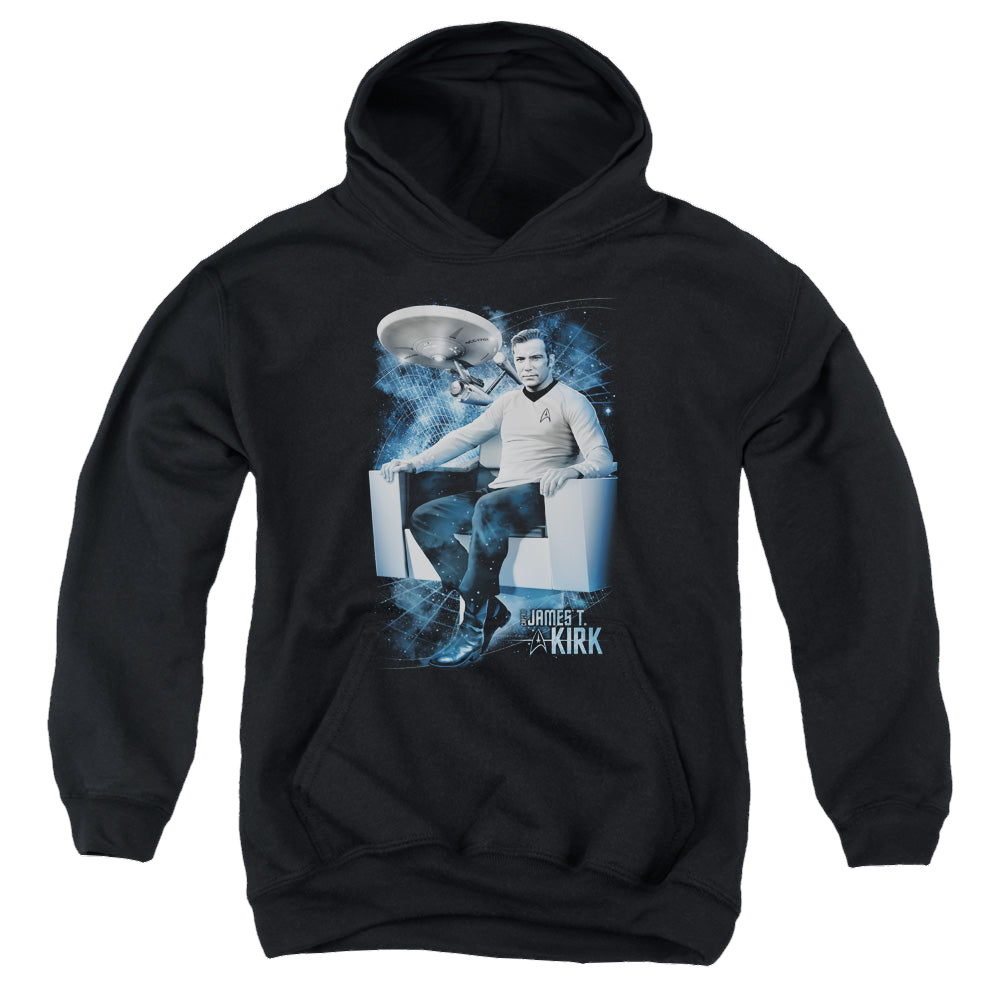 Star Trek The Original Series Captains Chair - Youth Hoodie Youth Hoodie (Ages 8-12) Star Trek   