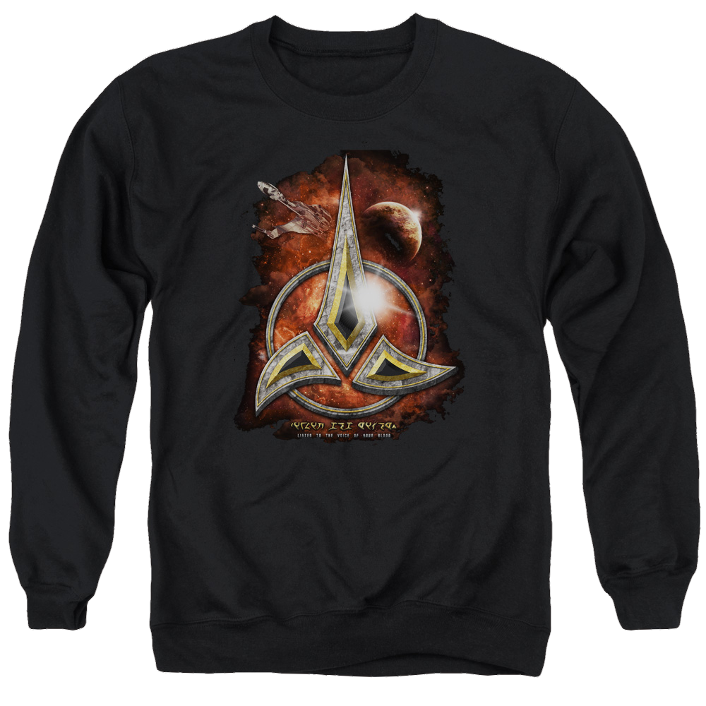 Star Trek Klingon Crest Men's Crewneck Sweatshirt Men's Crewneck Sweatshirt Star Trek   