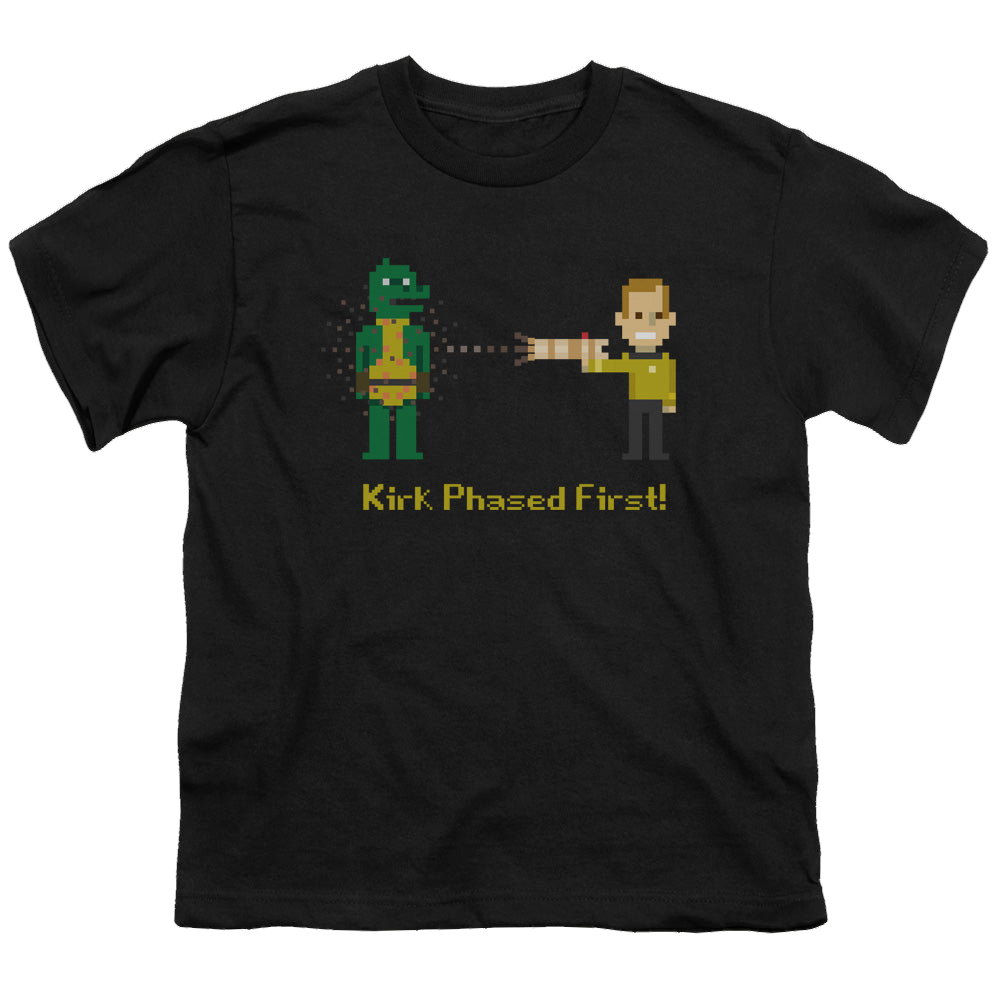 Star Trek The Original Series Kirk Phased First - Youth T-Shirt Youth T-Shirt (Ages 8-12) Star Trek   