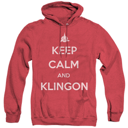 Star Trek The Next Generation Calm Klingon - Heather Pullover Hoodie Heather Pullover Hoodie Star Trek   