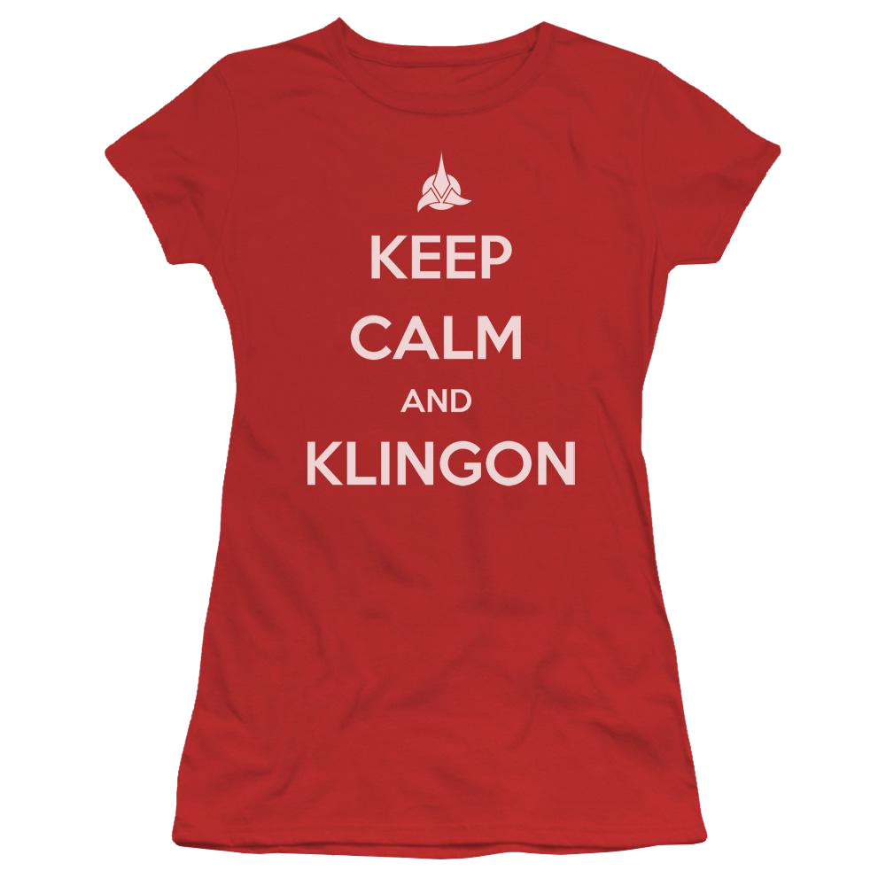 Star Trek Calm Klingon Juniors T-Shirt Juniors T-Shirt Star Trek   