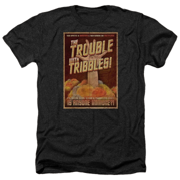 Charcoal men's heather t-shirt with Star Trek Tribbles: The Movie graphic