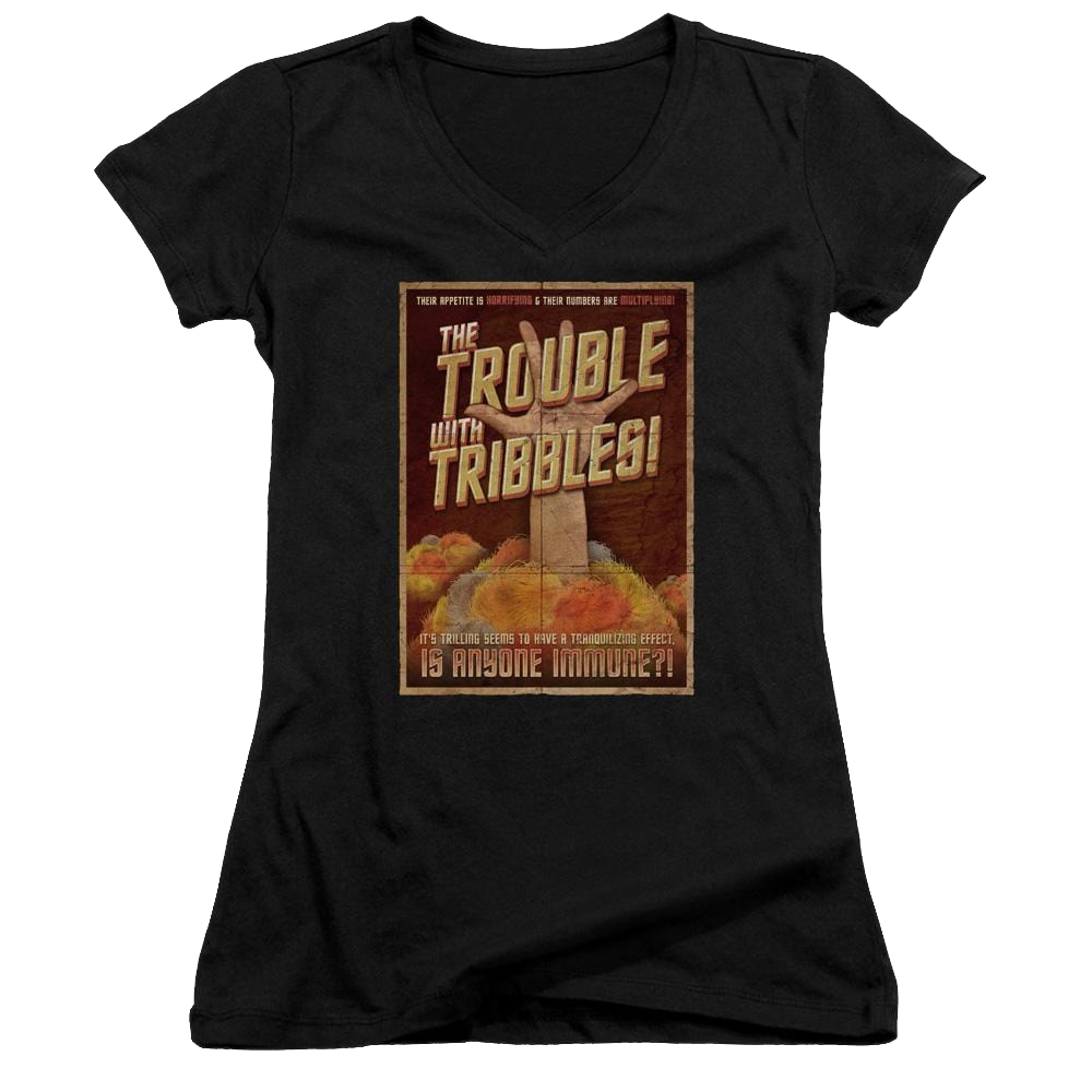 Star Trek Tribbles: The Movie Juniors V-Neck T-Shirt Juniors V-Neck T-Shirt Star Trek   