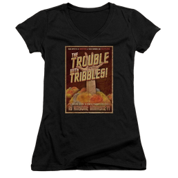 Star Trek Tribbles: The Movie Juniors V-Neck T-Shirt Juniors V-Neck T-Shirt Star Trek   