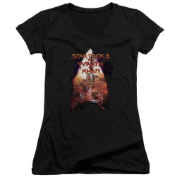 Star Trek Twok Poster Juniors V-Neck T-Shirt Juniors V-Neck T-Shirt Star Trek   
