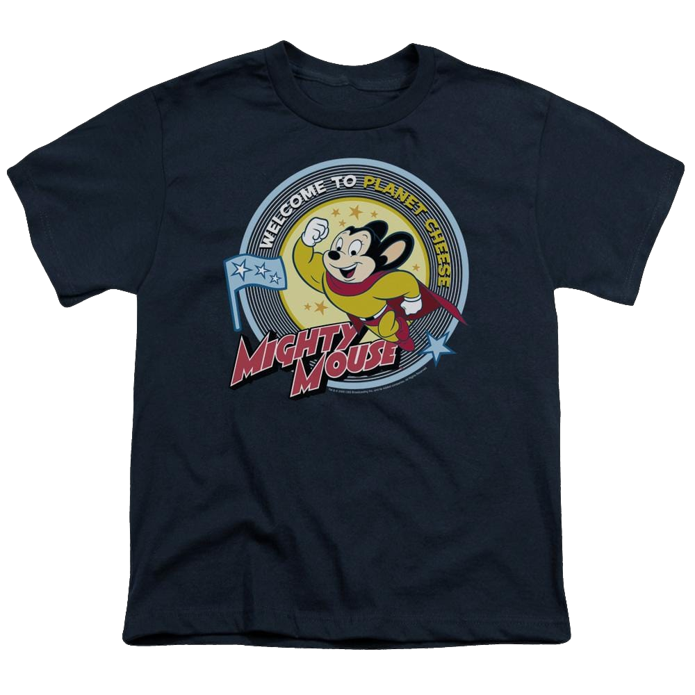 Mighty Mouse Planet Cheese Youth T-Shirt (Ages 8-12) Youth T-Shirt (Ages 8-12) Mighty Mouse   