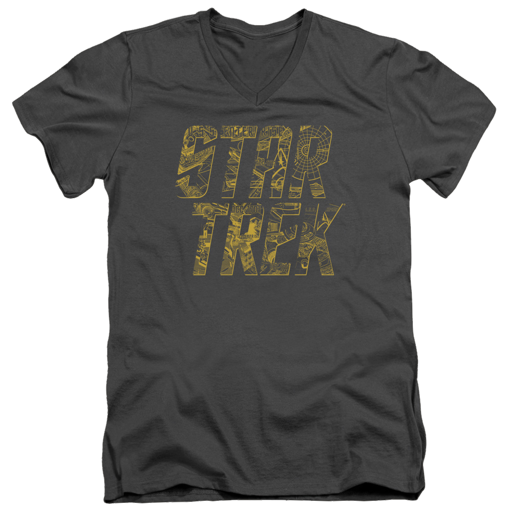 Star Trek Schematic Logo Men's V-Neck T-Shirt Men's V-Neck T-Shirt Star Trek   