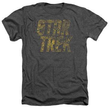 Charcoal men's heather t-shirt with Star Trek Schematic Logo graphic