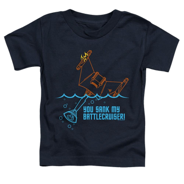 Navy toddler t-shirt with Star Trek The Original Series Battlecruiser graphic