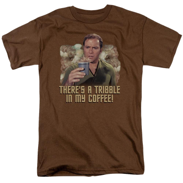 Coffee men's regular fit t-shirt with Star Trek The Original Series Coffee Tribble graphic