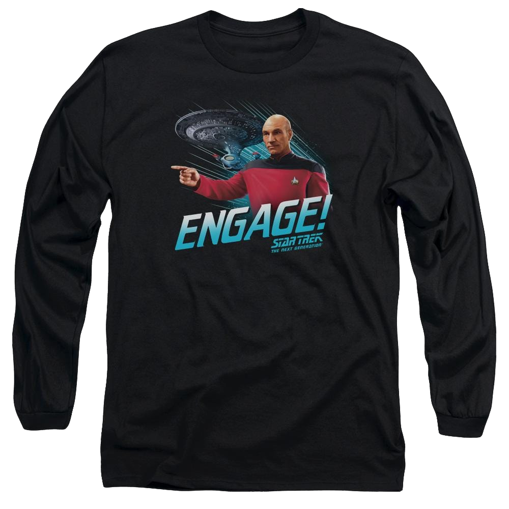 Star Trek Engage Men's Long Sleeve T-Shirt Men's Long Sleeve T-Shirt Star Trek   