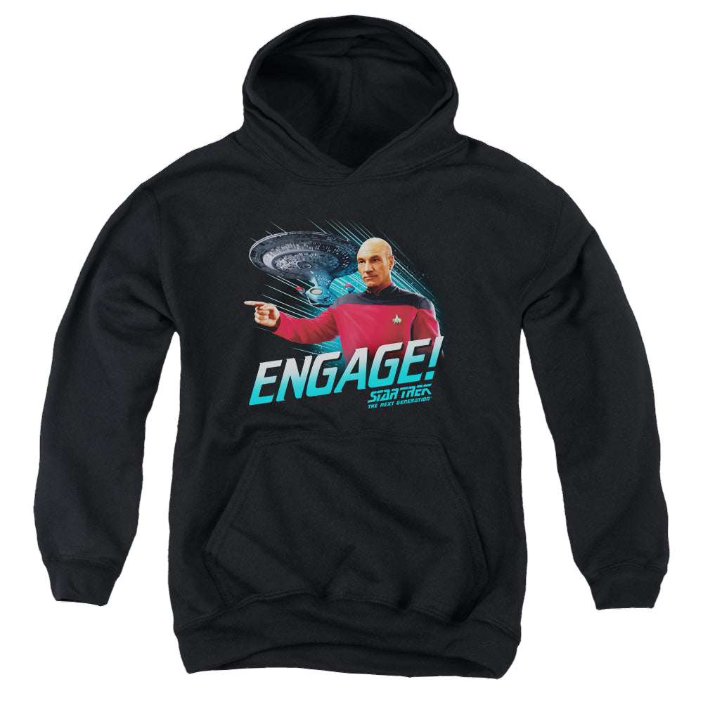 Star Trek The Next Generation Engage - Youth Hoodie Youth Hoodie (Ages 8-12) Star Trek   