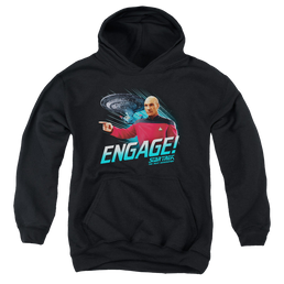 Star Trek The Next Generation Engage - Youth Hoodie Youth Hoodie (Ages 8-12) Star Trek   