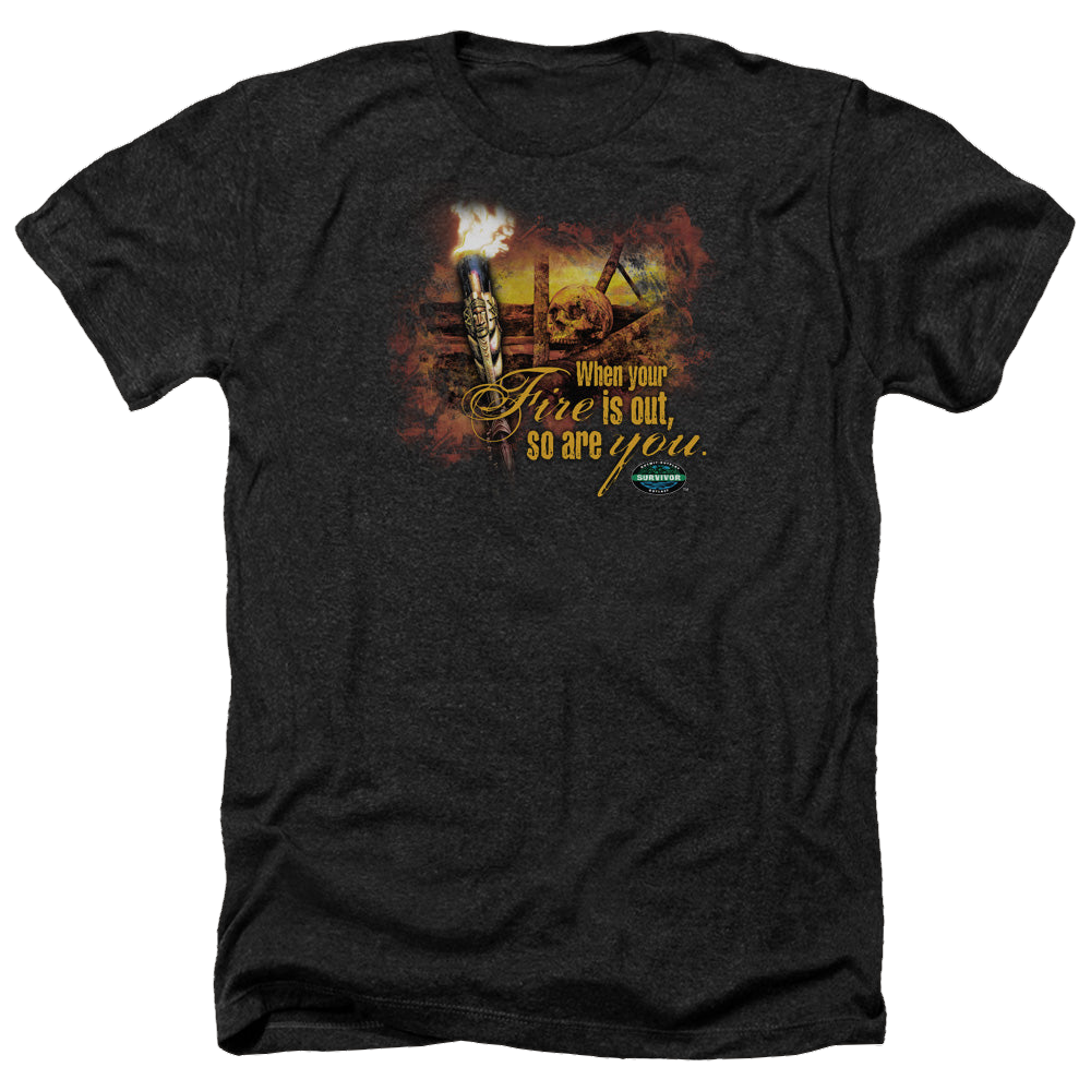 Survivor Fires Out - Men's Heather T-Shirt Men's Heather T-Shirt Survivor   