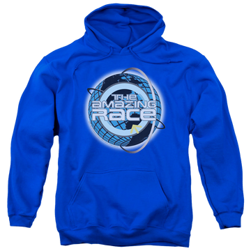 Royal pullover hoodie with The Amazing Race Around The Globe graphic