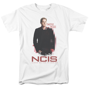 White men's regular fit t-shirt with NCIS Probie graphic