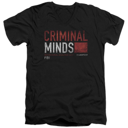 Criminal Minds Title Card - Men's V-Neck T-Shirt Men's V-Neck T-Shirt Criminal Minds   