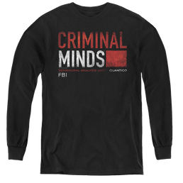 Criminal Minds Title Card - Youth Long Sleeve T-Shirt Youth Long Sleeve T-Shirt Criminal Minds   
