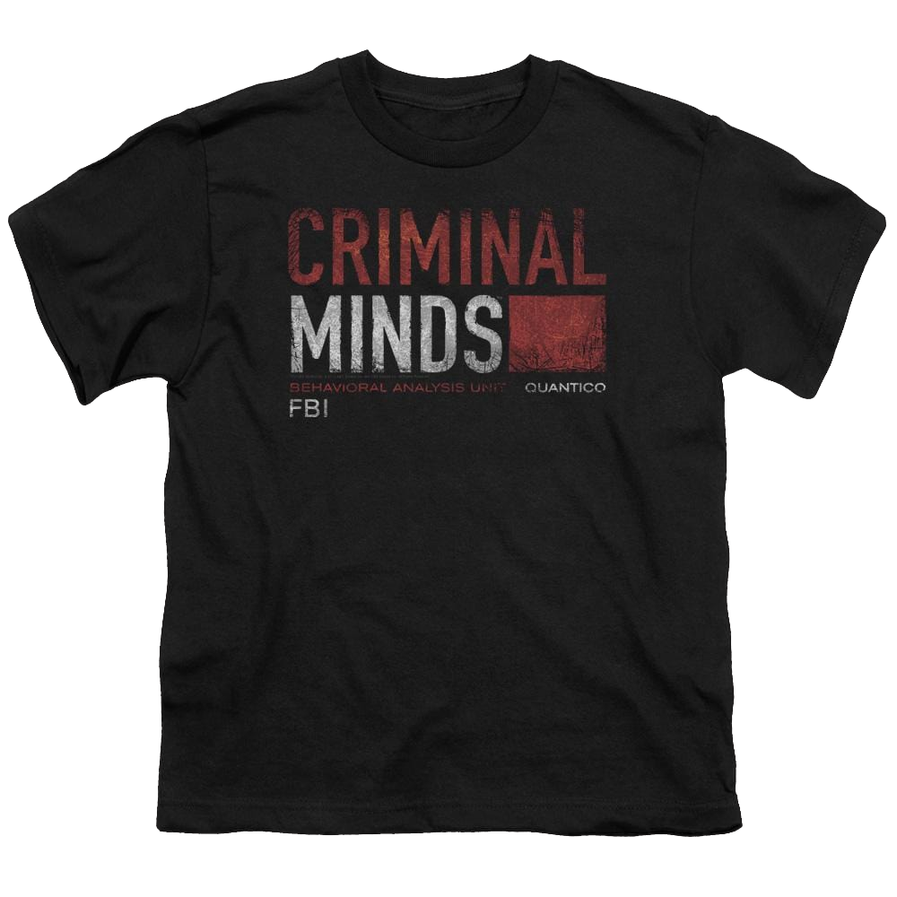 Criminal Minds Title Card - Youth T-Shirt (Ages 8-12) Youth T-Shirt (Ages 8-12) Criminal Minds   