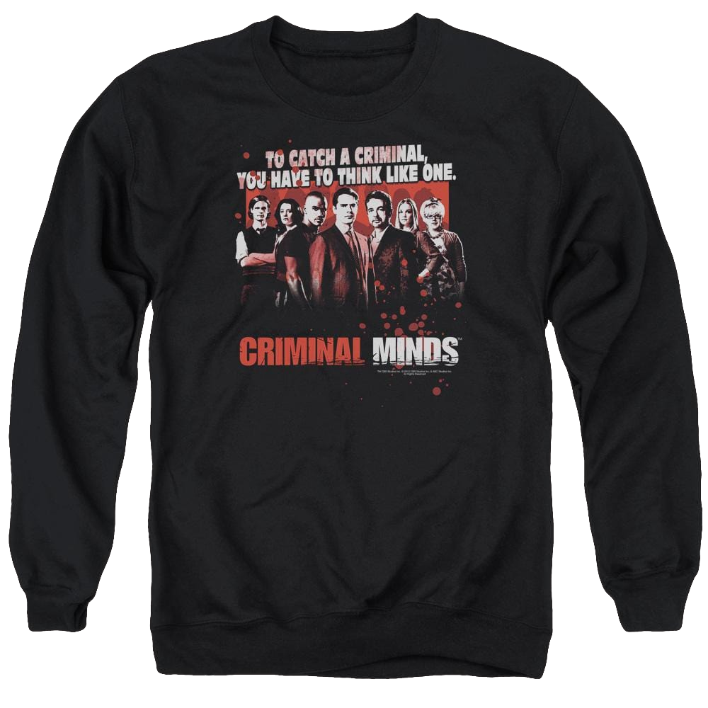 Criminal Minds Think Like One - Men's Crewneck Sweatshirt Men's Crewneck Sweatshirt Criminal Minds   