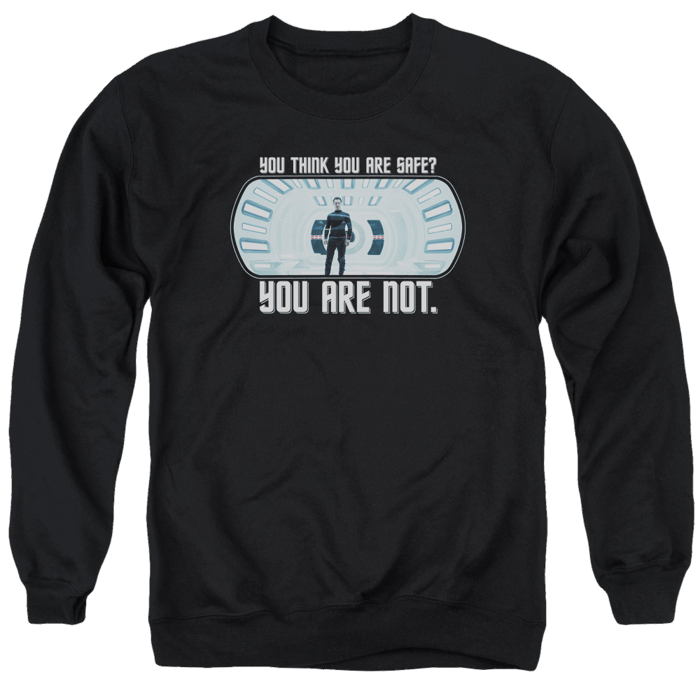 Star Trek Not Safe Men's Crewneck Sweatshirt Men's Crewneck Sweatshirt Star Trek   