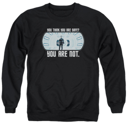 Star Trek Not Safe Men's Crewneck Sweatshirt Men's Crewneck Sweatshirt Star Trek   