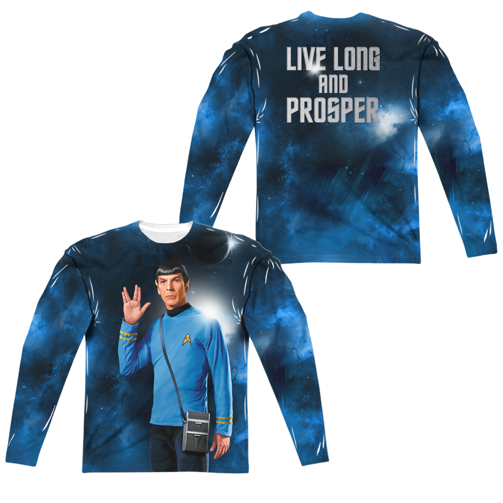 Star Trek Live Long Men's All-Over Print T-Shirt Men's All-Over Print Long Sleeve Star Trek   