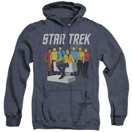 Star Trek The Original Series Vector Crew - Heather Pullover Hoodie Heather Pullover Hoodie Star Trek   