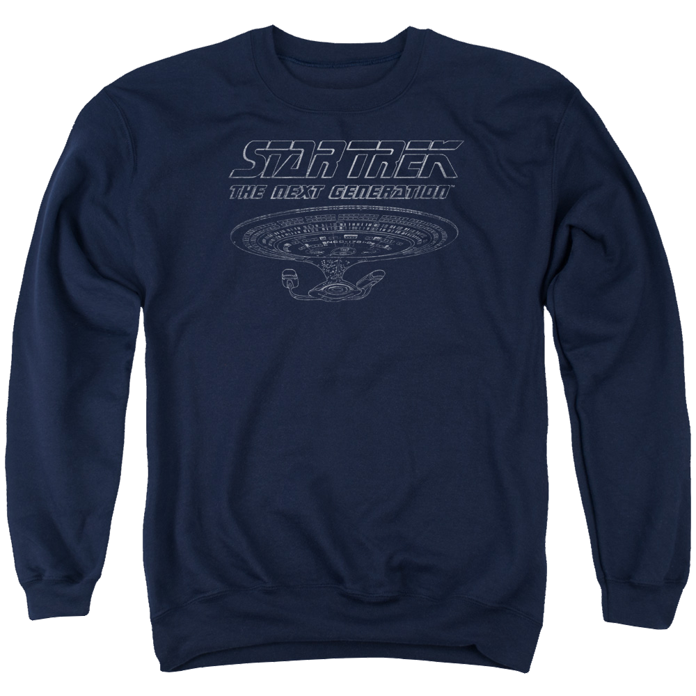 Star Trek The Next Generation Tng Enterprise - Men's Crewneck Sweatshirt Men's Crewneck Sweatshirt Star Trek   