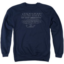 Star Trek The Next Generation Tng Enterprise - Men's Crewneck Sweatshirt Men's Crewneck Sweatshirt Star Trek   