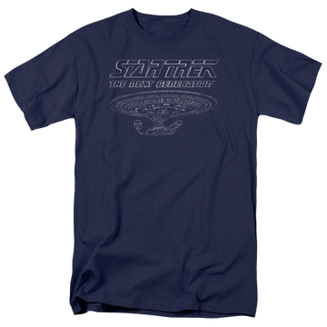 Navy men's regular fit t-shirt with Star Trek The Next Generation Tng Enterprise graphic