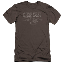 Star Trek Tos Enterprise Men's Premium Slim Fit T-Shirt Men's Premium Slim Fit T-Shirt Star Trek   