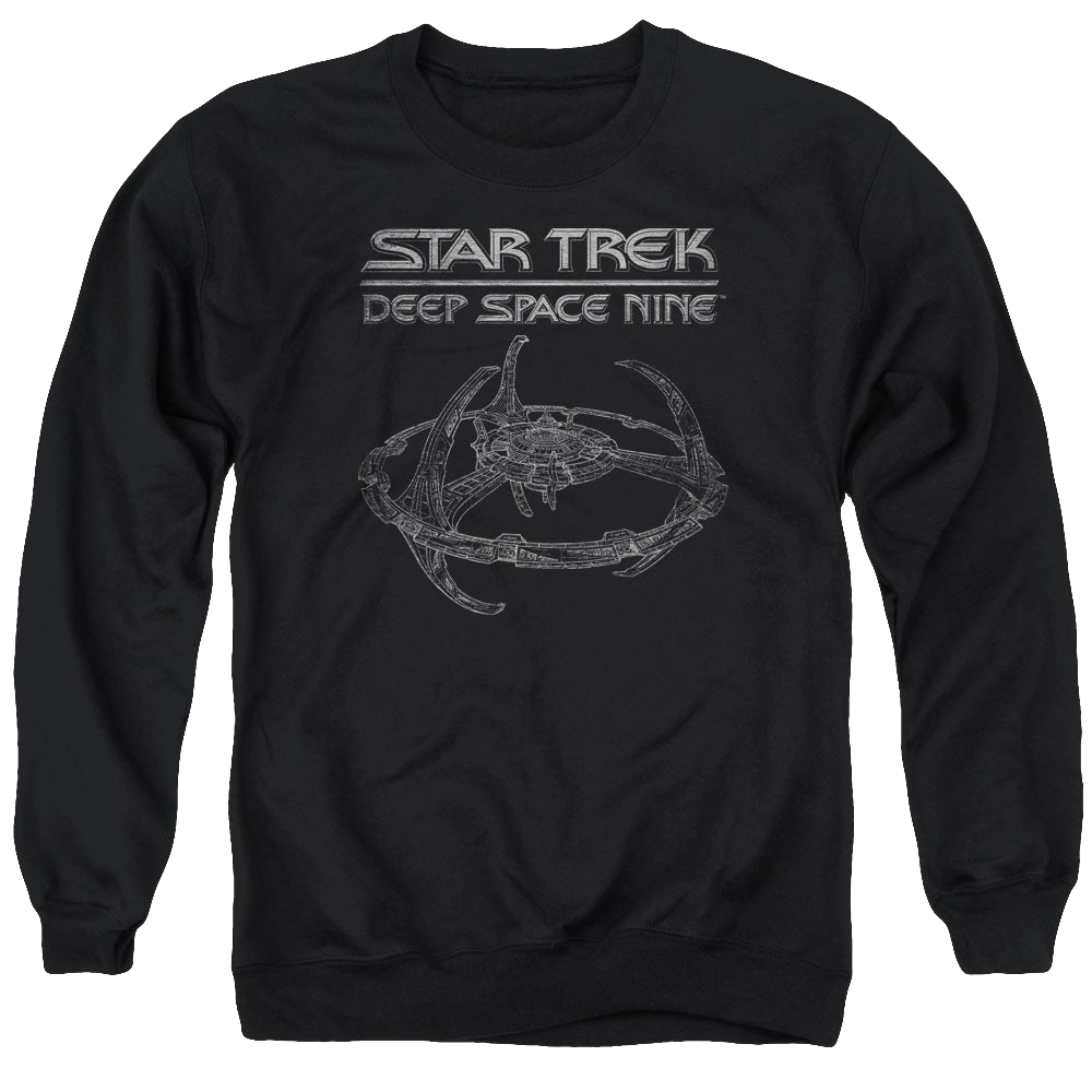 Star Trek Deep Space Nine Ds9 Station - Men's Crewneck Sweatshirt Men's Crewneck Sweatshirt Star Trek   
