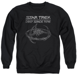 Star Trek Deep Space Nine Ds9 Station - Men's Crewneck Sweatshirt Men's Crewneck Sweatshirt Star Trek   