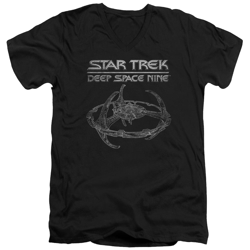 Star Trek Deep Space Nine Ds9 Station - Men's V-Neck T-Shirt Men's V-Neck T-Shirt Star Trek   