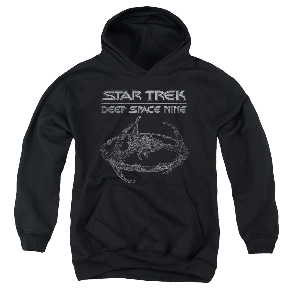Star Trek Deep Space Nine Ds9 Station - Youth Hoodie Youth Hoodie (Ages 8-12) Star Trek   