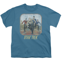 Star Trek The Animated Series Running Cartoon Crew - Youth T-Shirt Youth T-Shirt (Ages 8-12) Star Trek   