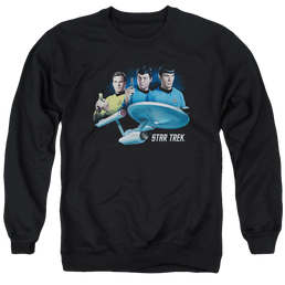 Star Trek Main Three Men's Crewneck Sweatshirt Men's Crewneck Sweatshirt Star Trek   