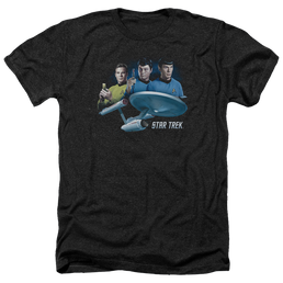 Star Trek Main Three Men's Heather T-Shirt Men's Heather T-Shirt Star Trek   