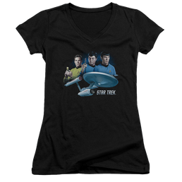 Star Trek Main Three Juniors V-Neck T-Shirt Juniors V-Neck T-Shirt Star Trek   