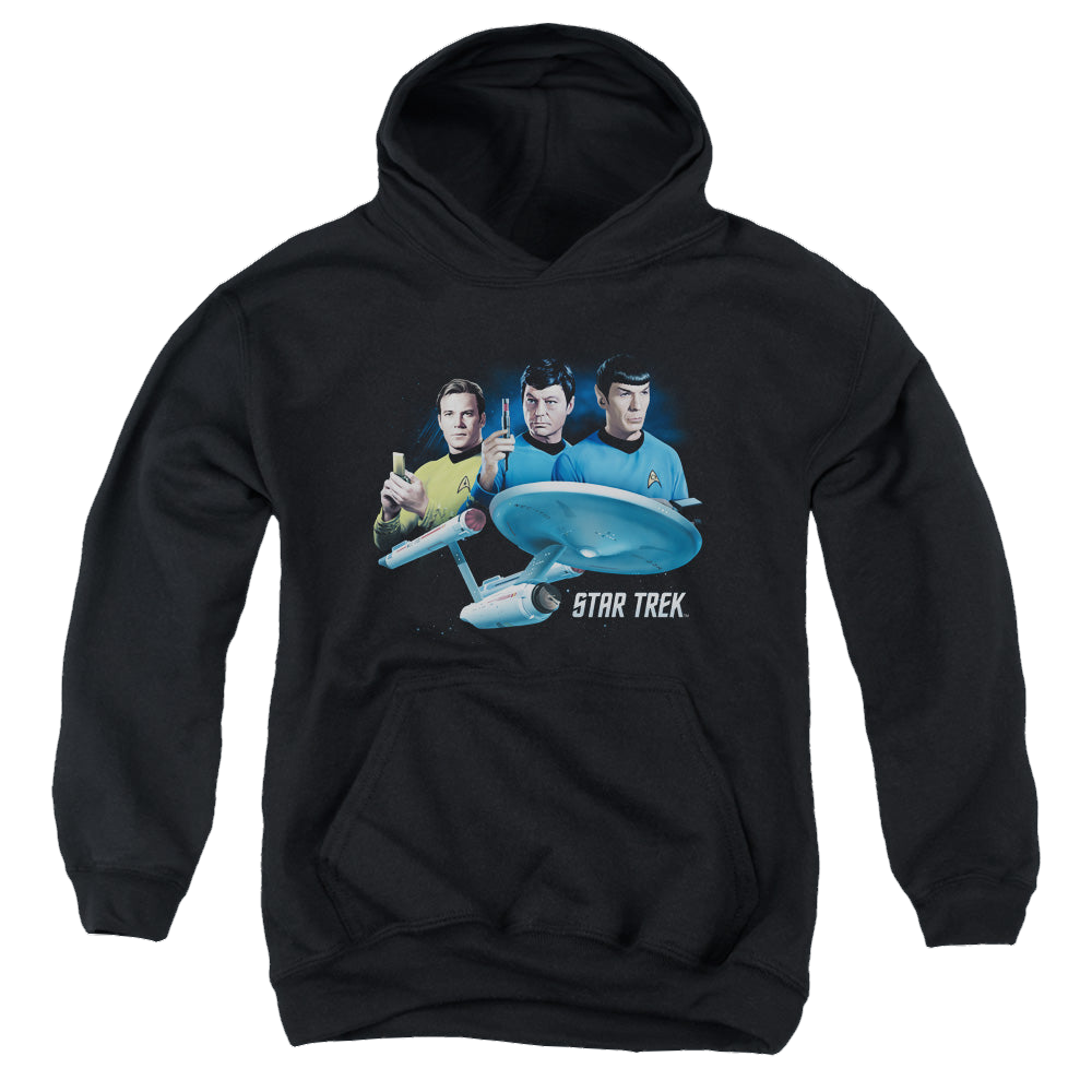 Star Trek The Original Series Main Three - Youth Hoodie Youth Hoodie (Ages 8-12) Star Trek   