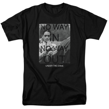 Black men's regular fit t-shirt with Under the Dome Trapped graphic