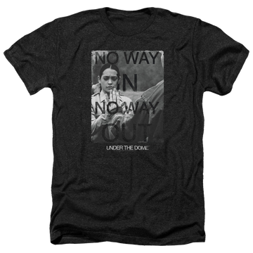 Charcoal men's heather t-shirt with Under the Dome Trapped graphic