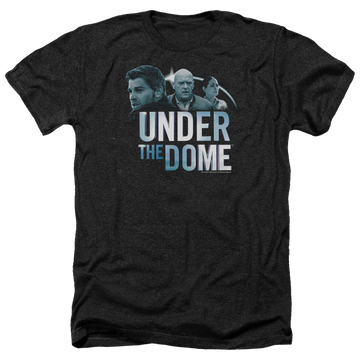 Charcoal men's heather t-shirt with Under the Dome Character Art graphic
