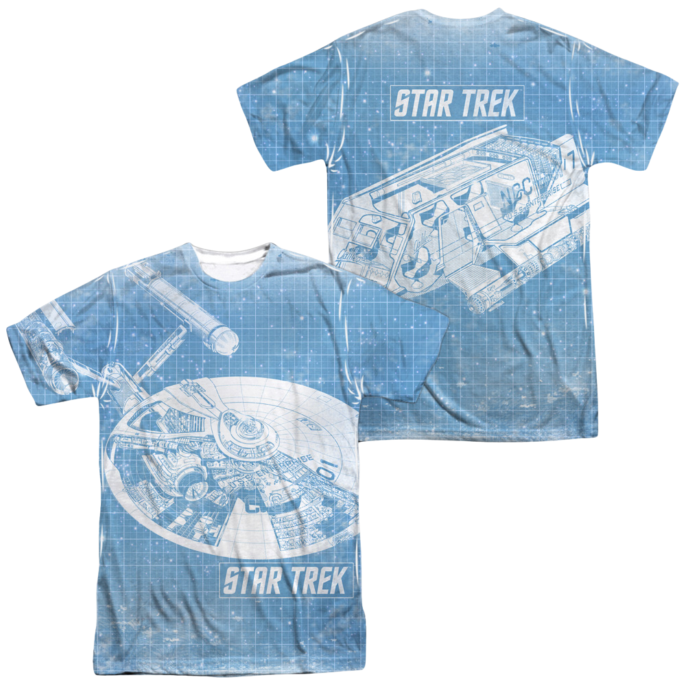 Star Trek Ships Blueprint Men's All Over Print T-Shirt Men's All-Over Print T-Shirt Star Trek   